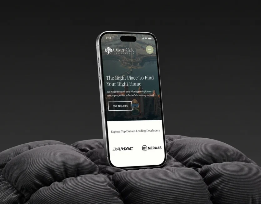 Oliver Oak Real Estate Phone Mockup